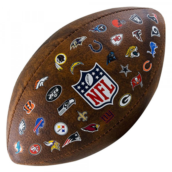 Мяч для регби Wilson NFL Off Throwback 32 Team Logo