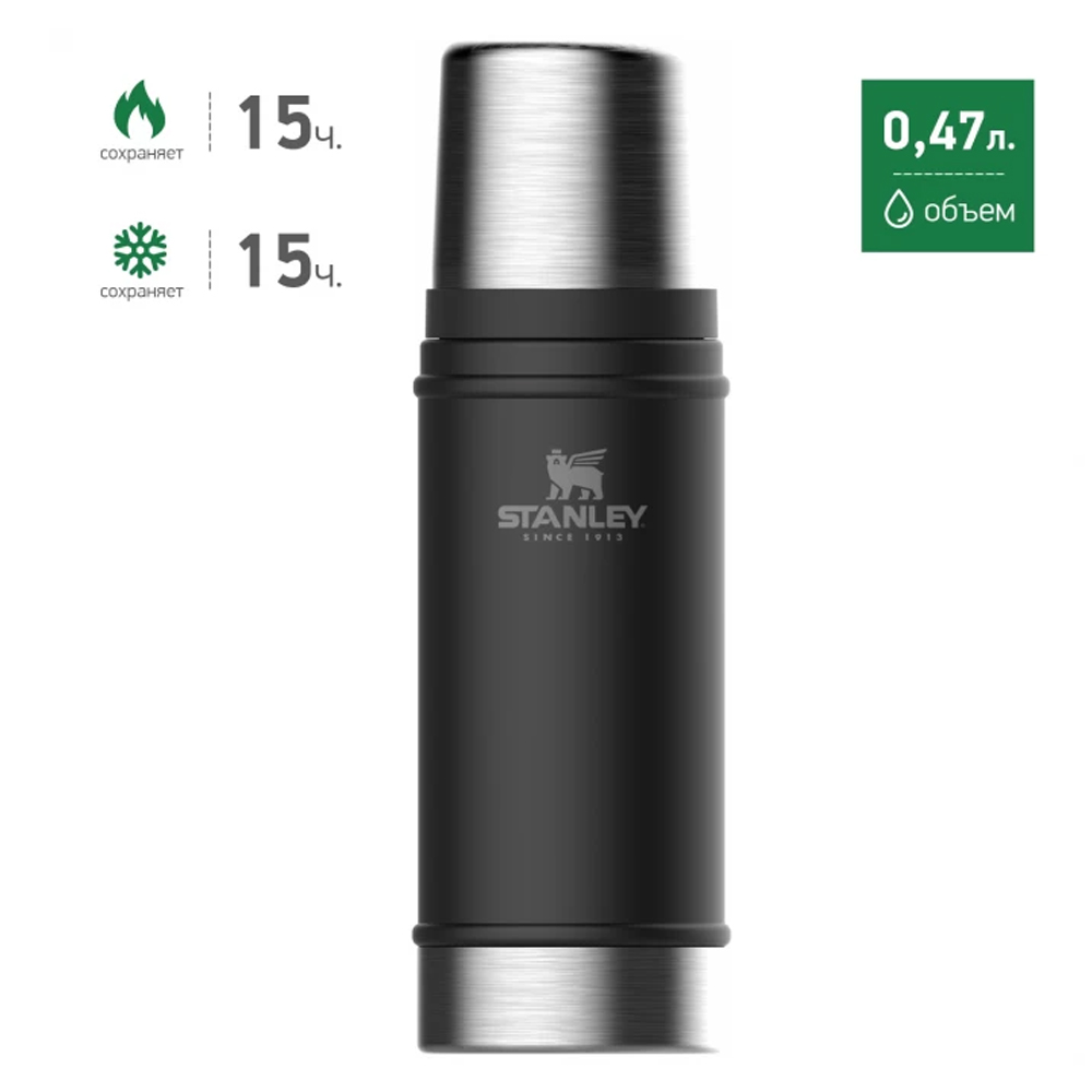 Термос Stanley Classic Vac 0,47 черный