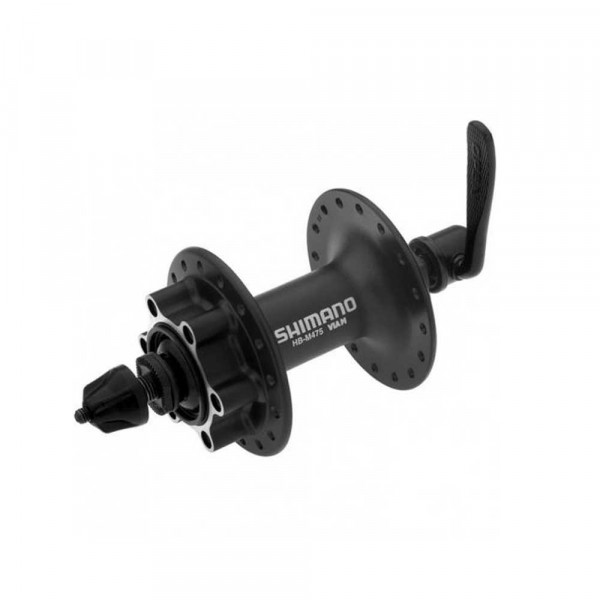 Втулка передняя Shimano M475.32. отв.6-болт,QR черн