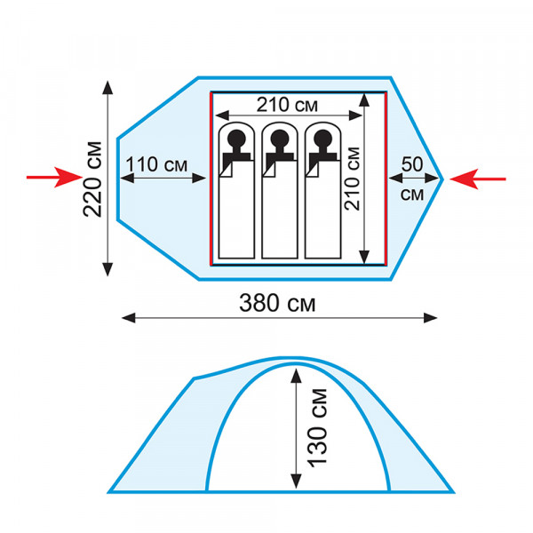 Палатка Tramp Mountain 3 (V2)