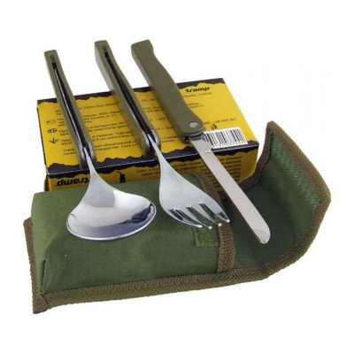 Набор складных столовых приборов Tramp (пластик, нерж.ст.,пластик) Набор складных столовых приборов Tramp (пластик, нерж.ст.,пластик)