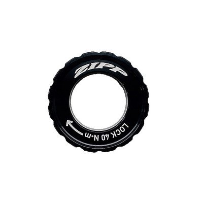 HUB CENTERLOCK ROTOR DISC LOCKRING BLACK ZIPP LOGO (FOR ROTORS UP TO 160MM) QTY 1