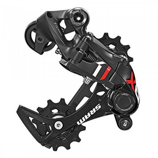 Задний переключатель Sram X01DH Type 2.1 7-Speed Short Cage red