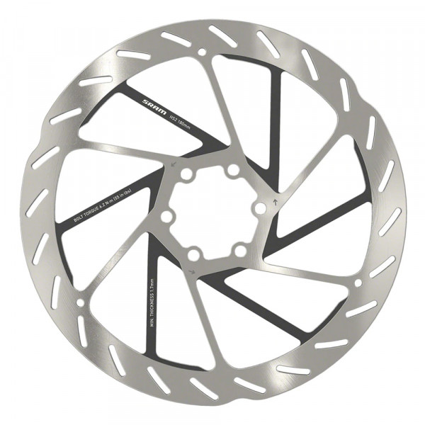 Ротор Sram HS2 180mm 6-bolt (includes Steel rotor bolts) Rounded