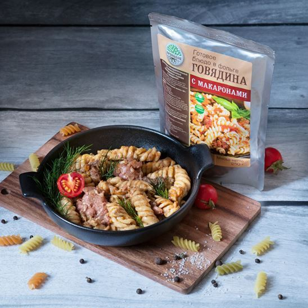 Макароны с говядиной консервированные 250гр