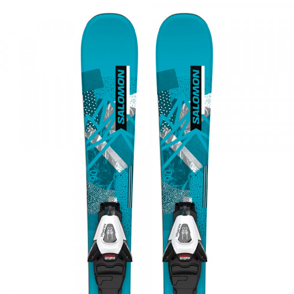 Лыжи горные Salomon L Qst Jr XS + C5 GW J75 Gy