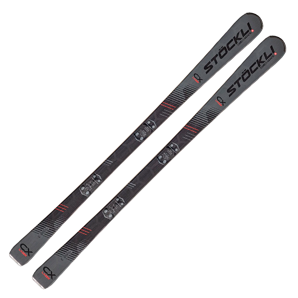 Лыжи горные Stockli Laser CX + MC11 black matt-shine