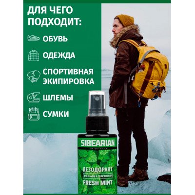 Дезодорант для обуви Sibearian Fresh Mint 150 мл