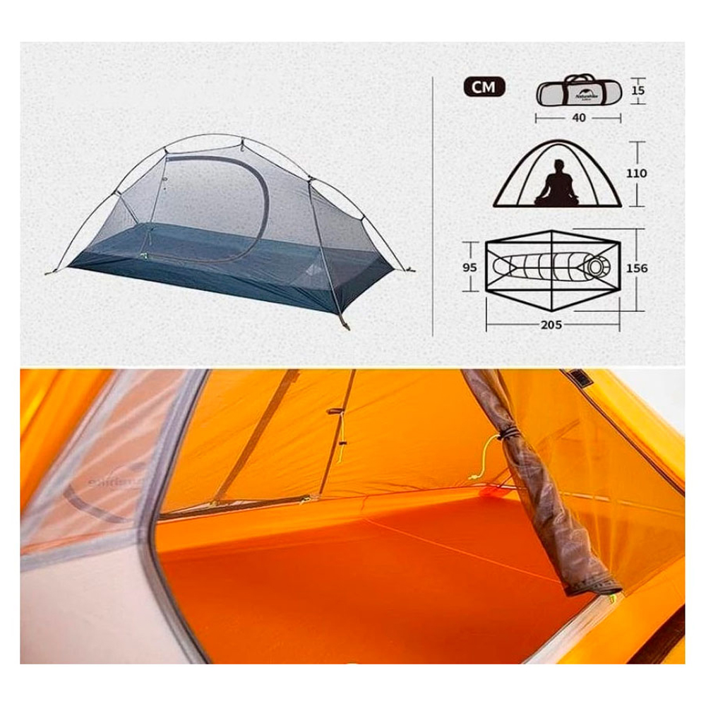 Палатка Naturehike cycling Ultralight 1 man tent + mats V(1)