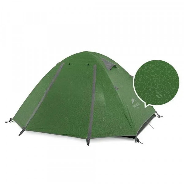 Палатка Naturehike P-Series aluminum pole tent with new material 210T65D embossed design (V4)