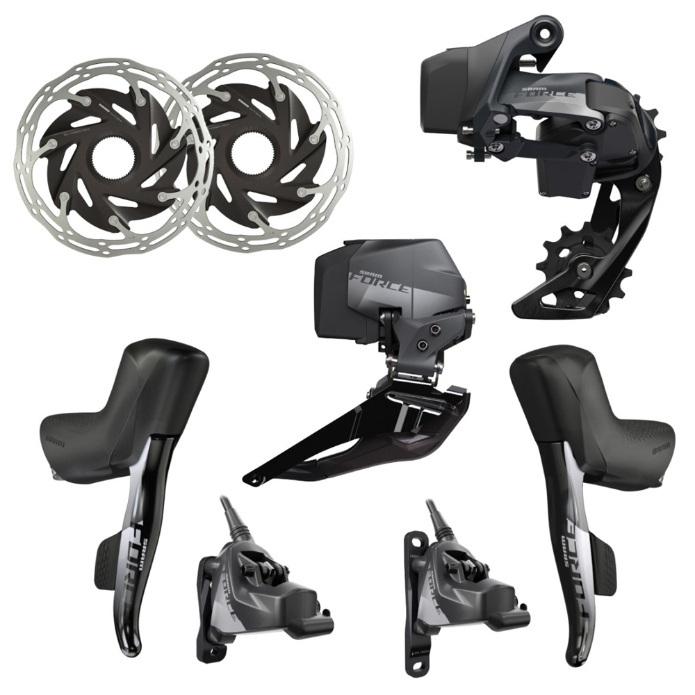 Комплект Sram Force eTap AXS 2X D1 Electronic HRD FM Groupset (RearDer 33T Max, 160Rotors CLX-R Cnt Комплект Sram Force eTap AXS 2X D1 Electronic HRD FM Groupset (RearDer 33T Max, 160Rotors CLX-R Cnt