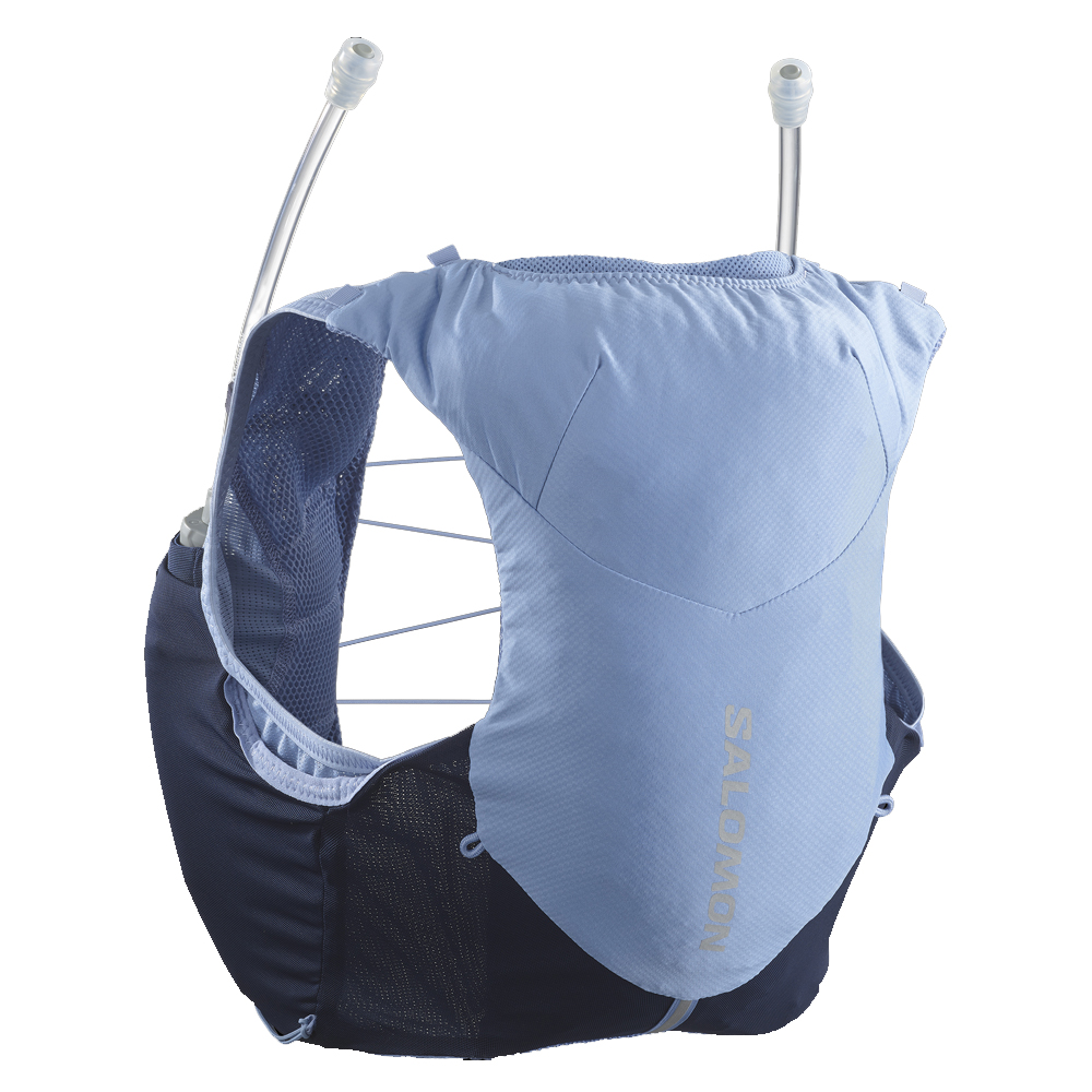 Жилет беговой женский Salomon Adv skin 5w with flasks голубой