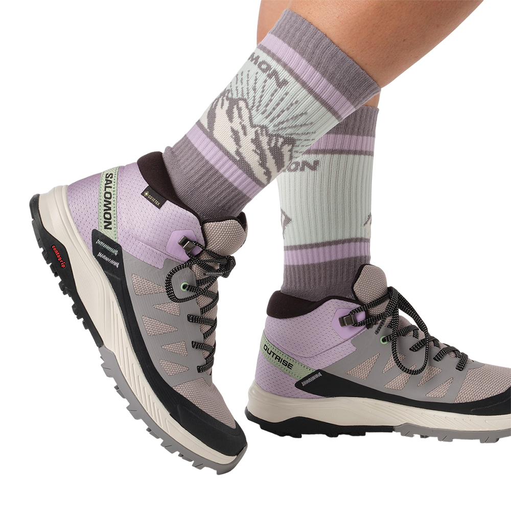 Треккинговые ботинки женские Salomon Outrise mid gtx Треккинговые ботинки женские Salomon Outrise mid gtx