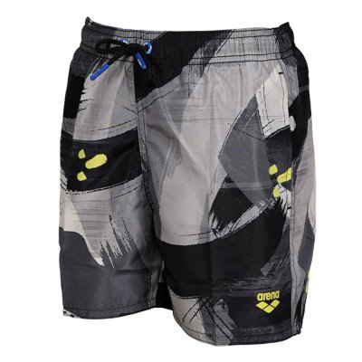Шорты пляжные детские Arena Beach Boxer Allover серые Шорты пляжные детские Arena Beach Boxer Allover серые