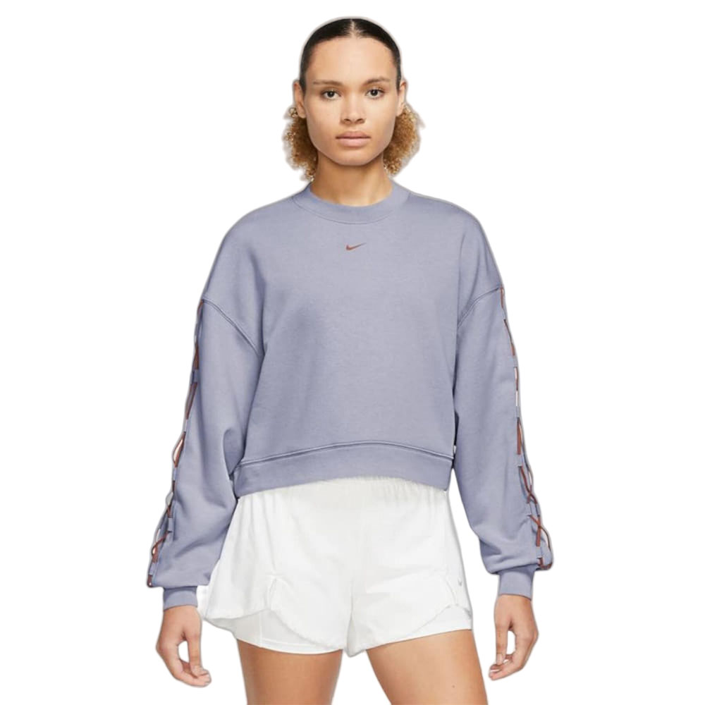Толстовка женская Nike GT FT Crew NVLTY голубая
