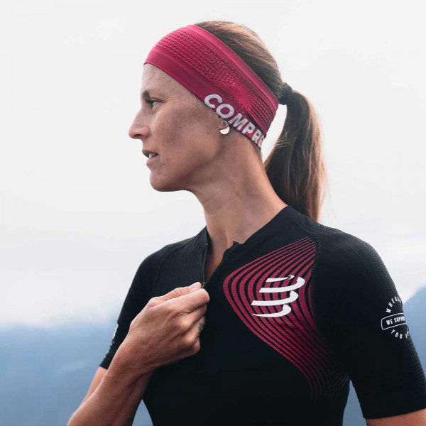 Повязка на голову широкая Compressport Headband