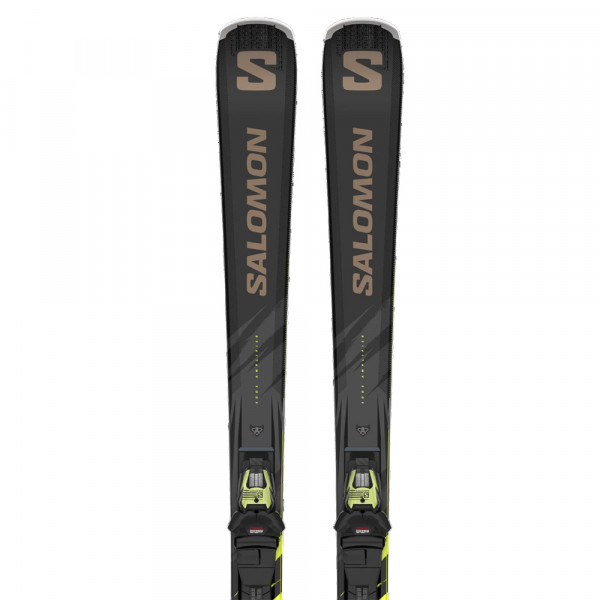 Лыжи горные Salomon E S/Max 8 XT + M11 GW F80 black neon yellow
