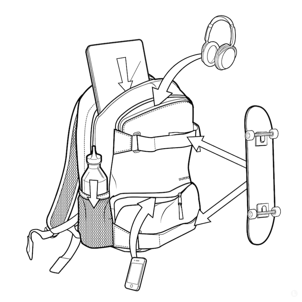 Городской рюкзак Burton Treble Yell черный
