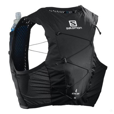 Жилет беговой Salomon Active skin 4 with flasks черный