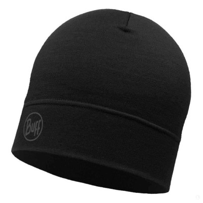 Шапка Buff Merino Lightweight Beanie solid black