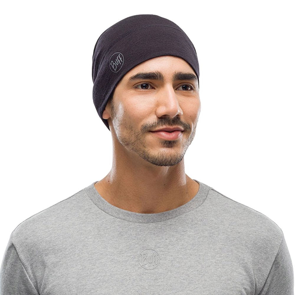 Шапка Buff Merino Lightweight Beanie solid black Шапка Buff Merino Lightweight Beanie solid black