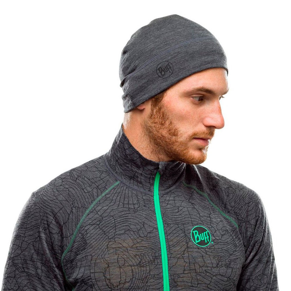 Шапка Buff Merino Lightweight Beanie solid grey Шапка Buff Merino Lightweight Beanie solid grey