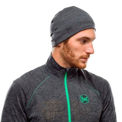 Шапка Buff Merino Lightweight Beanie solid grey Шапка Buff Merino Lightweight Beanie solid grey