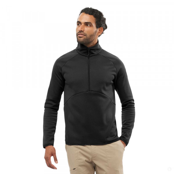 Флисовая кофта мужская Salomon Essential warm half zip Флисовая кофта мужская Salomon Essential warm half zip