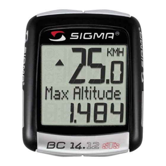 Велокомпьютер Sigma BC 14.12 STS ALTI