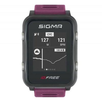 Часы с пульсометром Sigma Id. Free plum
