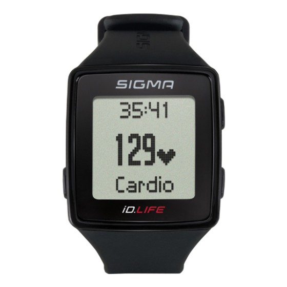 Часы с пульсометром Sigma Id. Life black