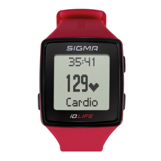 Часы с пульсометром Sigma Id. Life rouge Часы с пульсометром Sigma Id. Life rouge