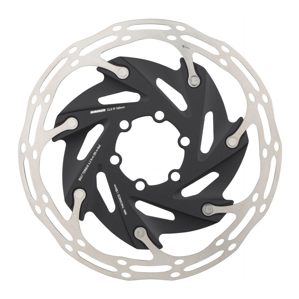 Ротор Sram Centerline X Road 2 Piece 140mm Black (includes steel rotor bolts) Rounded