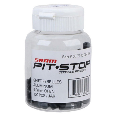 Колпачки д/рубшки Sram 4.0mm Aluminum Open Black 100-count Jar Колпачки д/рубшки Sram 4.0mm Aluminum Open Black 100-count Jar