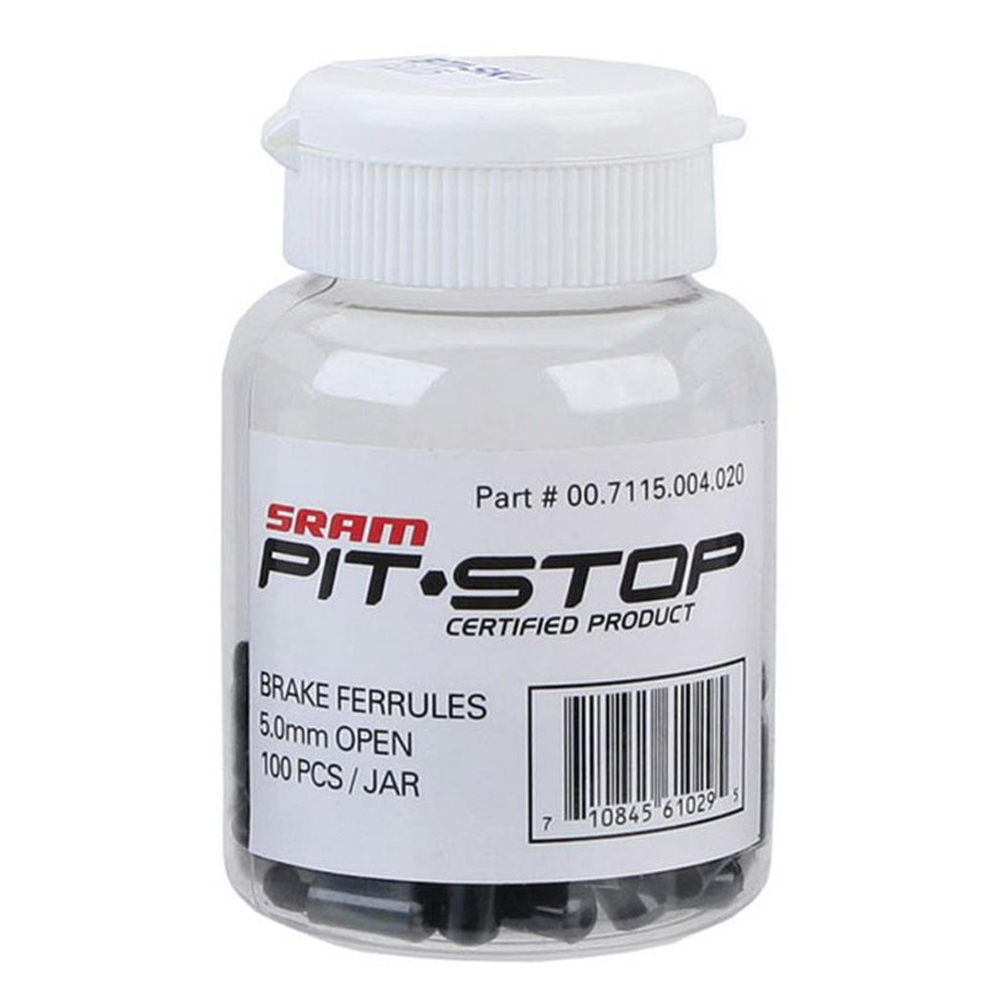 Колпачки д/рубашки Sram 5.0mm Brass Open Black 100-count Jar
