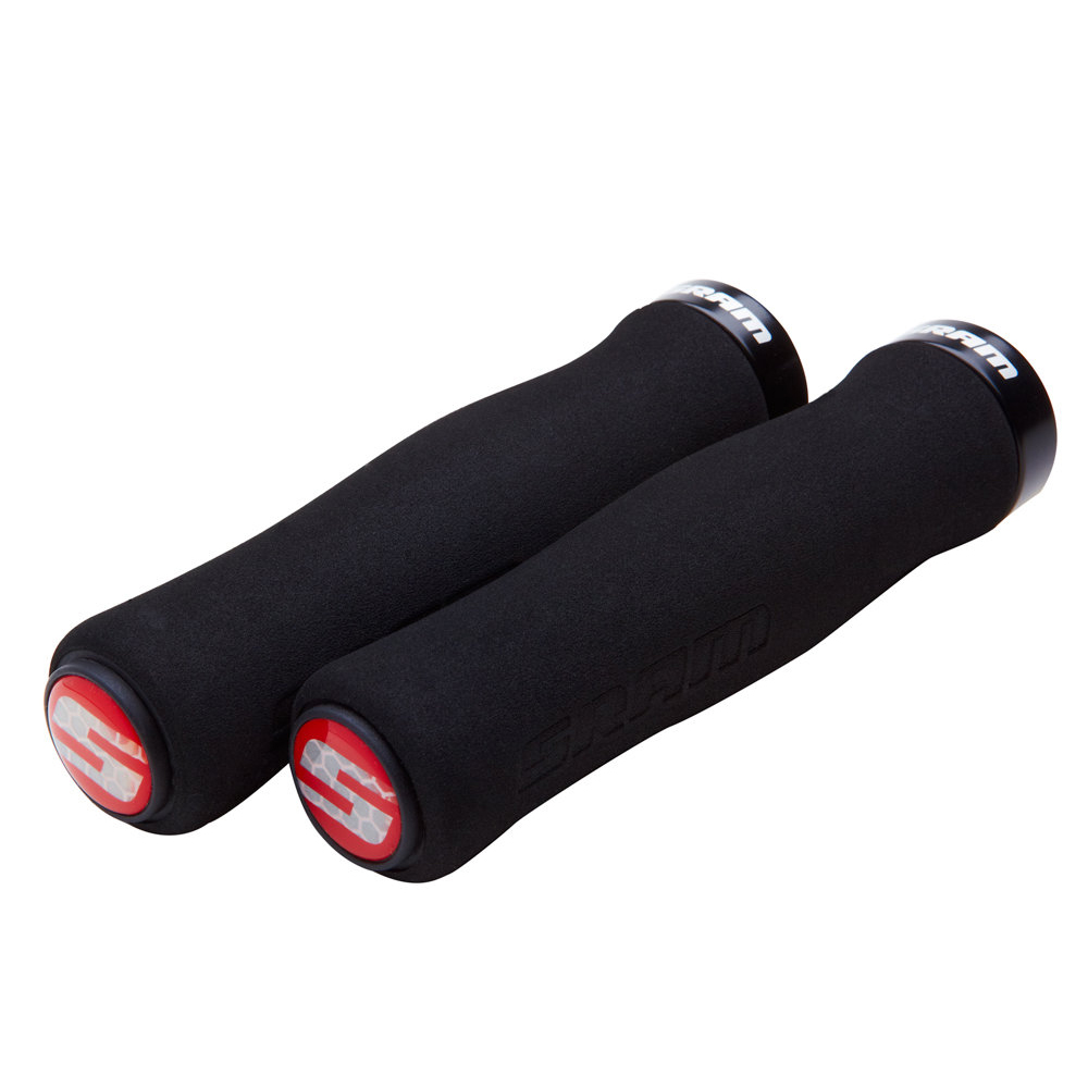 Грипсы Sram Contour Foam 129mm Black with Single Red Clamp and End Plugs