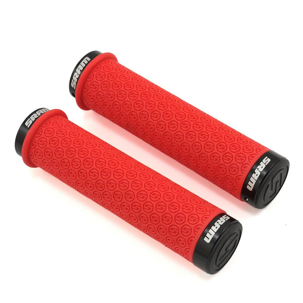 Грипсы Sram DH Silicone Locking - Red with Double Clamps & End Plugs