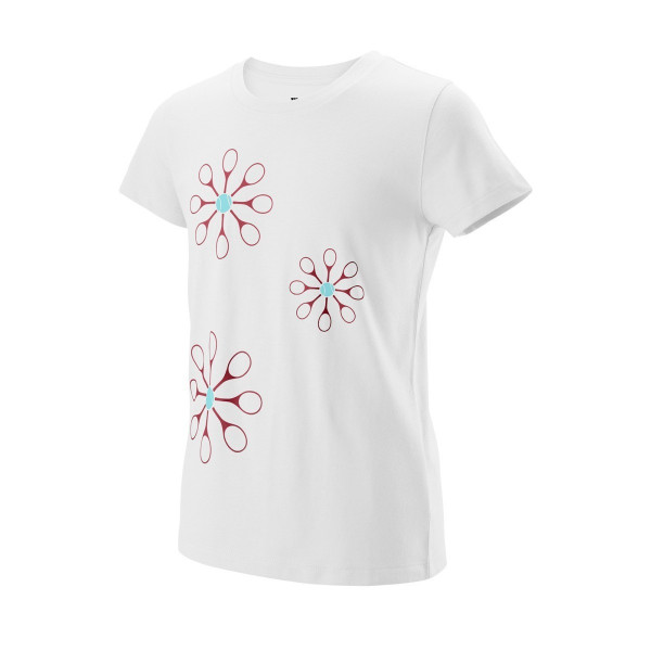 Футболка подростковая Wilson G Floret Tech Tee white