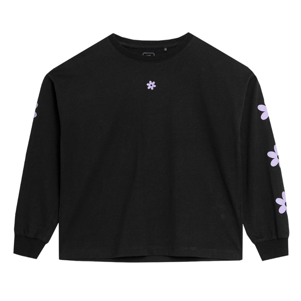Лонгслив детский 4F Cotton Girl черный Лонгслив детский 4F Cotton Girl черный
