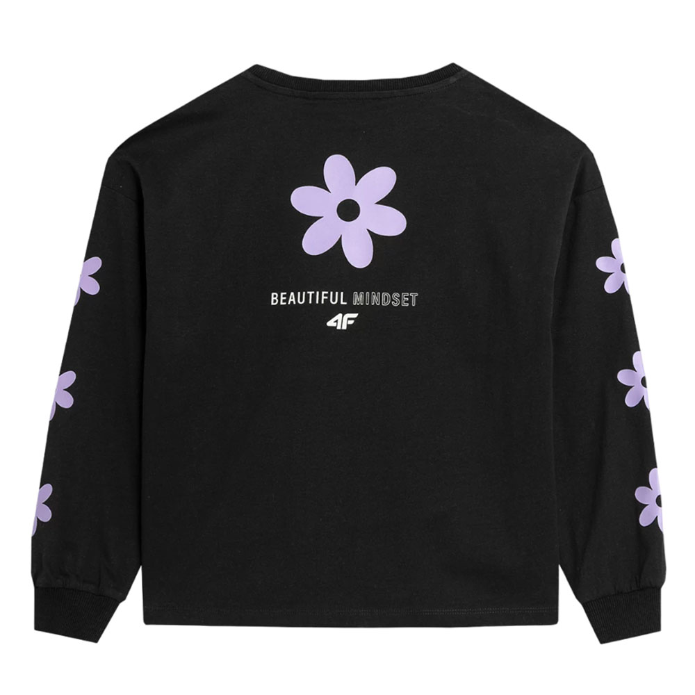 Лонгслив детский 4F Cotton Girl черный Лонгслив детский 4F Cotton Girl черный