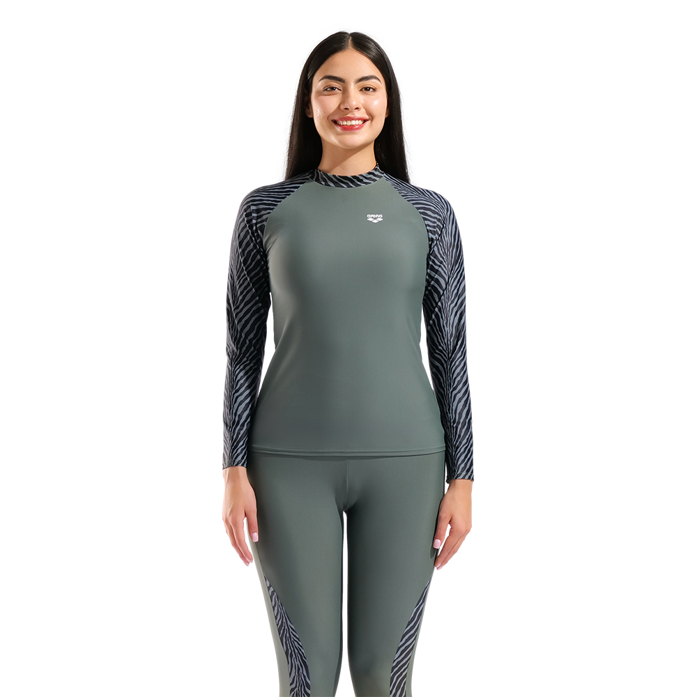 Футболка для плавания женская Arena L/s rash vest 