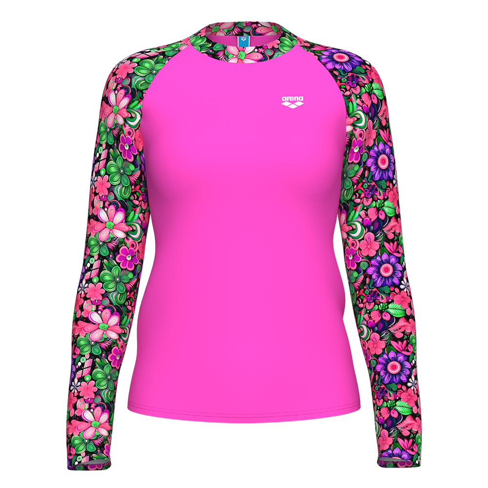 Футболка для плавания женская Arena L/s rash vest Футболка для плавания женская Arena L/s rash vest