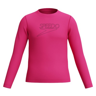 Футболка для плавания детская Speedo L/s clsc logo 