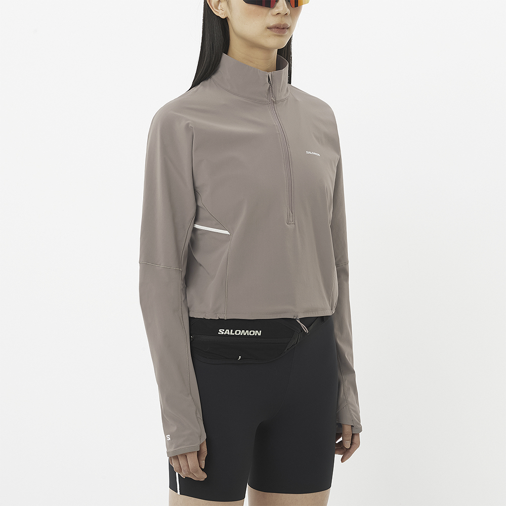 Кофта женская Salomon Sense Aero Hybrid Cropped 