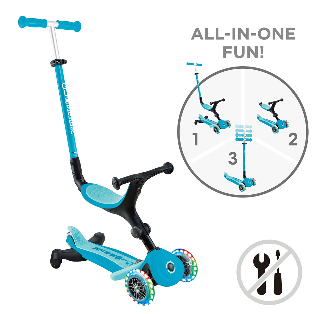 Самокат детский трансформер Globber Go.Up Active Lights 360 