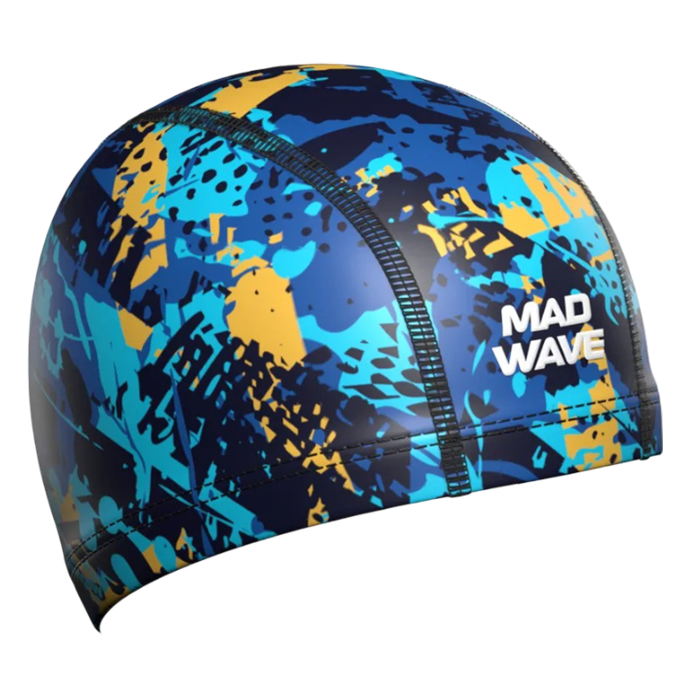 Шапочка для плавания тканевая Madwave Lycra printed Шапочка для плавания тканевая Madwave Lycra printed