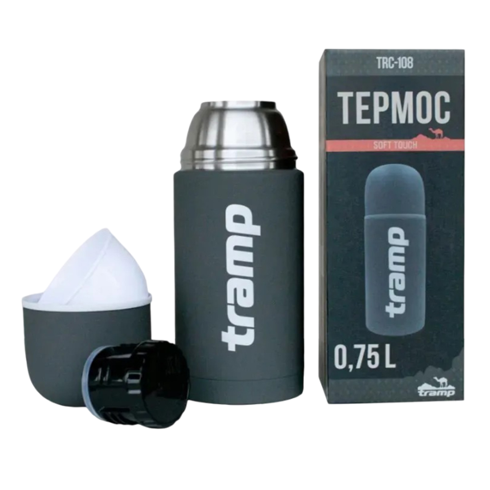 Термос Tramp Soft Touch 0.75 L серый 