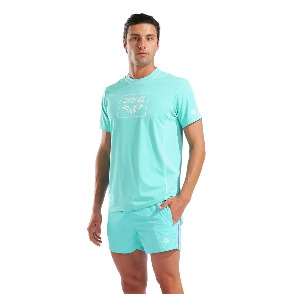 Футболка для плавания мужская Arena s/s swim shirt 