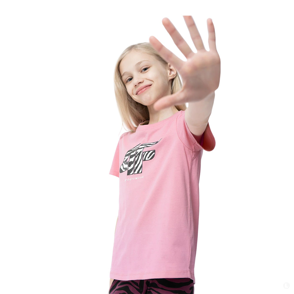 Футболка детская 4F Cotton Girl розовая Футболка детская 4F Cotton Girl розовая