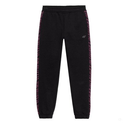 Спортивные брюки детские 4F Cotton Girl черные Спортивные брюки детские 4F Cotton Girl черные